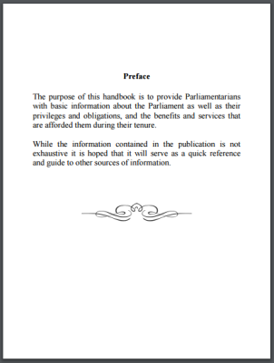 Parliamentary Handbook 2