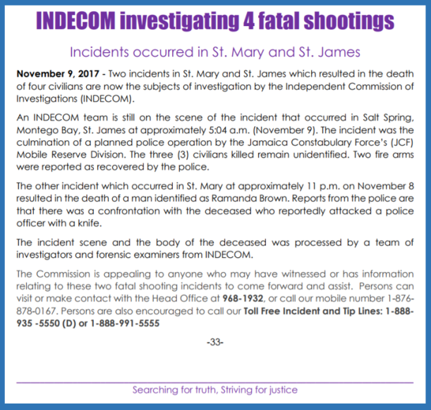 INDECOM Nov 9 2017 release