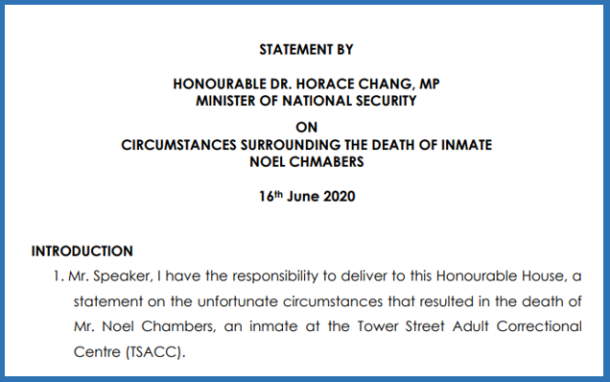 Minister Chang statement re Noel Chambers blog pic